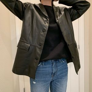 Vintage leather blazer